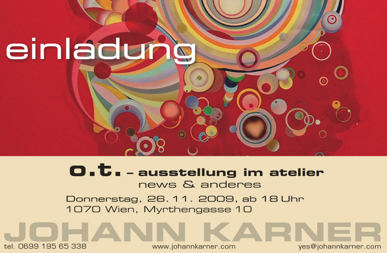 Einladung zur Ausstellung im Atelier