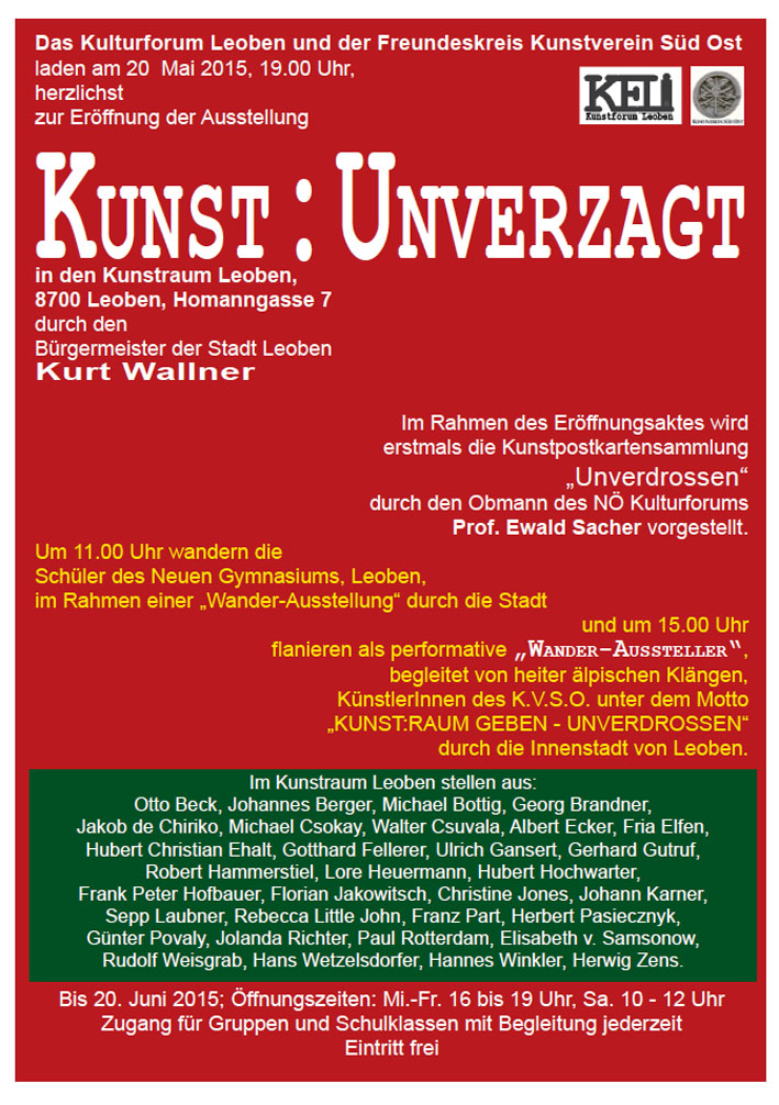 Einladung zu Kunst:Unverzagt Leoben