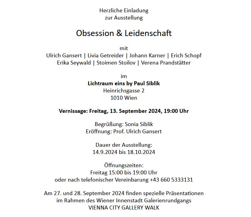 Einladung zu Obsession und Leidenschaft, Lichtraum eins