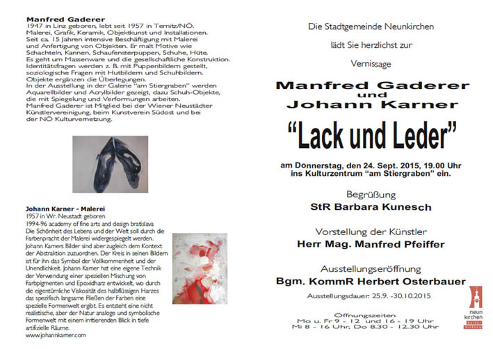 Einladung zur Ausstellung lack & leder 