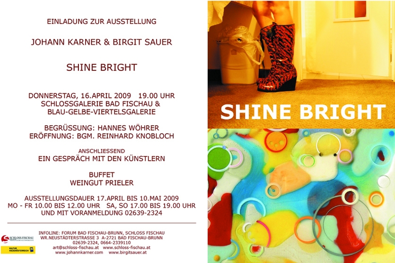 Einladung zur Ausstellung Shine Bright